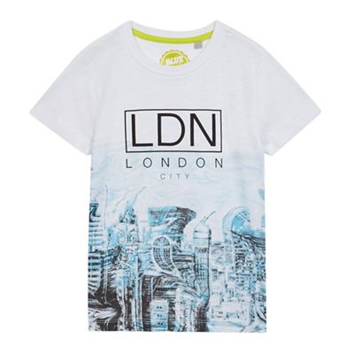 bluezoo Boys' white 'London' print t-shirt